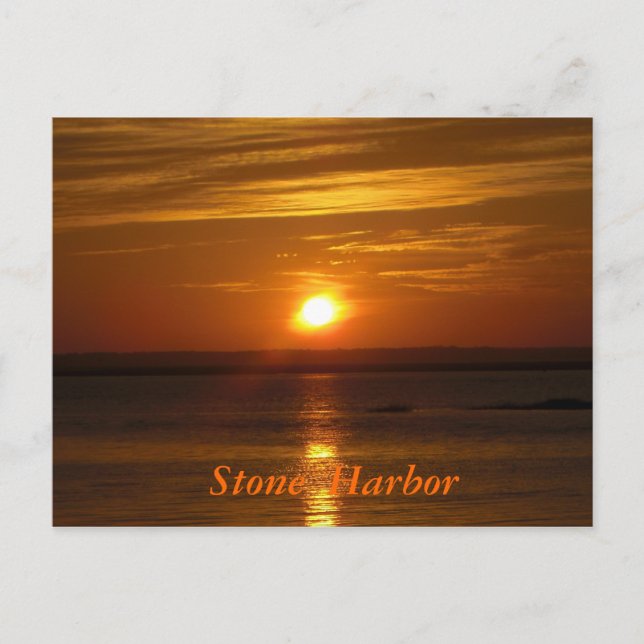 Stone Harbour Sunset Postcard (Front)