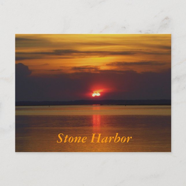 Stone Harbour Sunset Postcard (Front)