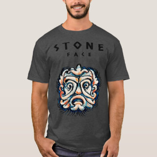 Stone Head Retro Sculpture Face T-Shirt