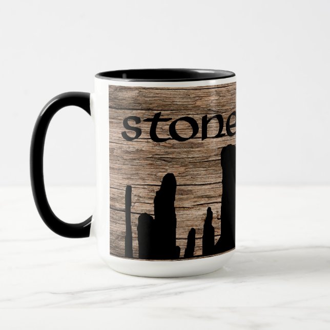 Stone Hugger Distressed "wood" Mug (Left)