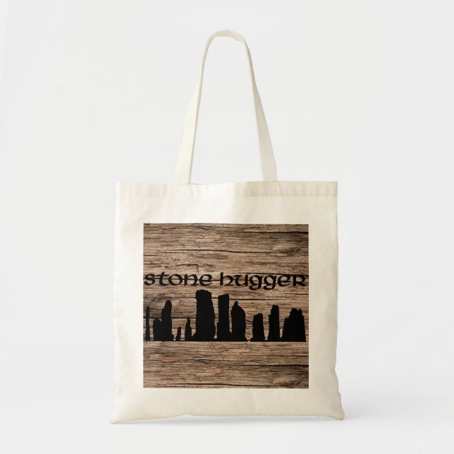 Stone Hugger Distressed "wood" Tote Bag (Front)