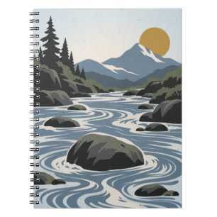 Stone in the Stream   Modern Nature Notebook