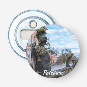 Stone knight statues near palace in Potsdam Bottle Opener