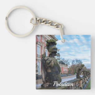 Stone knight statues near palace in Potsdam Key Ring