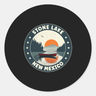 Stone Lake New Mexico Sunset T Shirt Classic Round Sticker