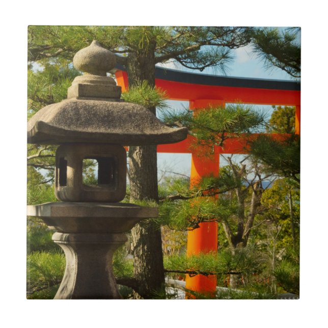 Stone Lantern and Torii Gate Tile (Front)