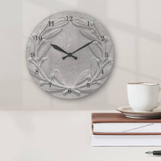 Stone Laurel Wreath Large Clock (Creator Uploaded)