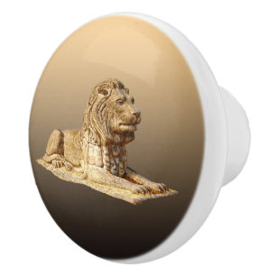 Stone Lion Ceramic Knob