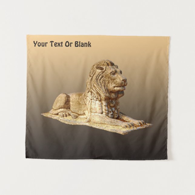 Stone Lion Tapestry (Front (Horizontal))