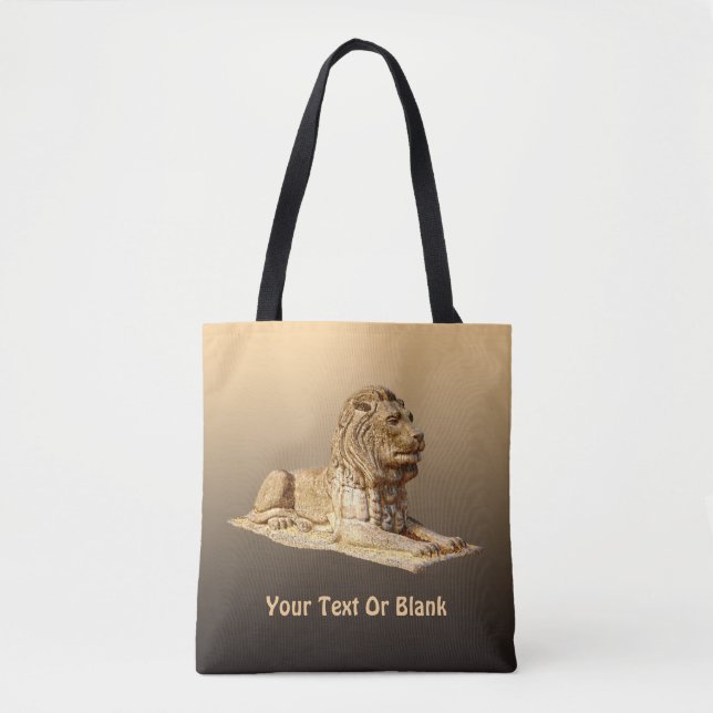 Stone Lion Tote Bag (Front)