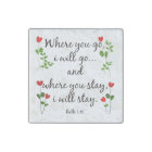 Stone Magnet w Scripture Verse on Marriage (Ruth)