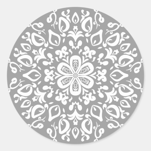 Stone Mandala Classic Round Sticker (Front)