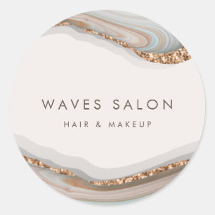 Stone Marble Agate Classic Round Sticker