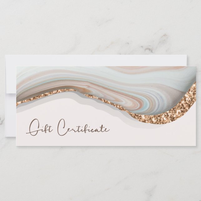 Stone Marble Agate Gift Certificate (Back)