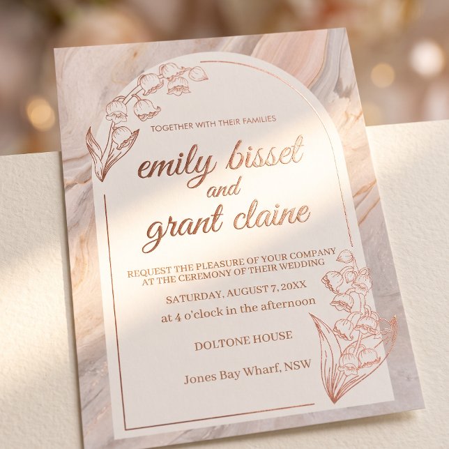 Stone Marble Agate Wedding Invitation (Creator Uploaded)