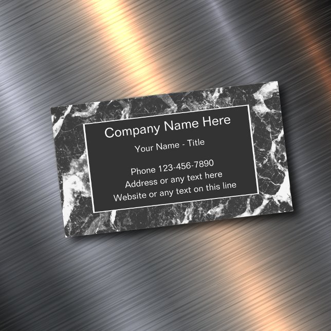 Stone Marble Look Business Card Magnets (Creator Uploaded)