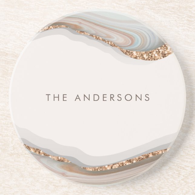 Stone Marble Texture Sandstone Coaster (Front)