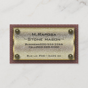 stone mason business card