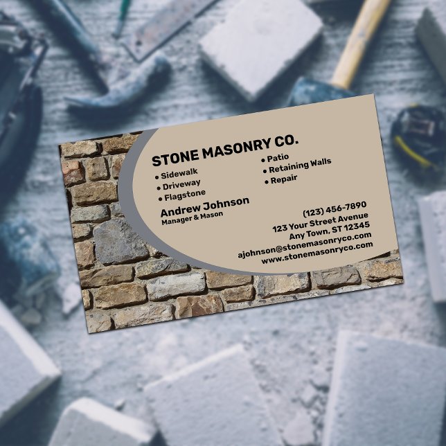 Stone Masonry Company Business Card (Creator Uploaded)