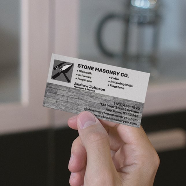 Stone Masonry Company Business Card (Creator Uploaded)