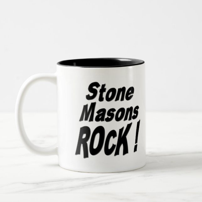 Stone Masons Rock! Mug (Left)