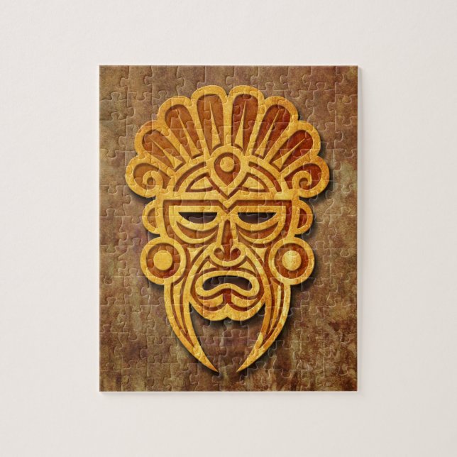 Stone Mayan Mask Jigsaw Puzzle (Vertical)
