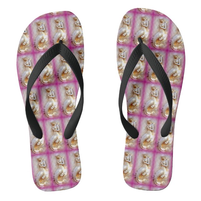 stone mermaids  pink jandals (Footbed)