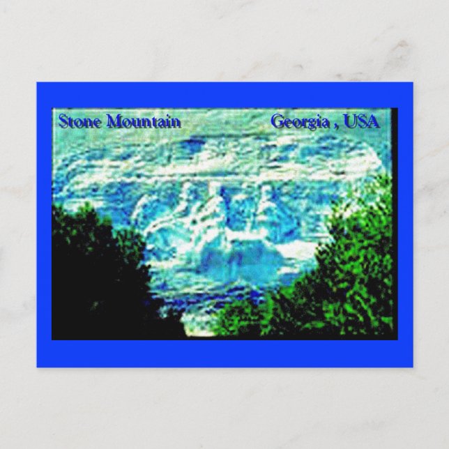 Stone Mountain Carving Post Card (Front)