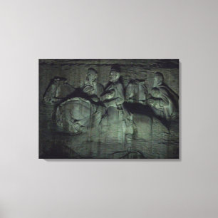 Stone Mountain Georgia Carving At Night Canvas Print