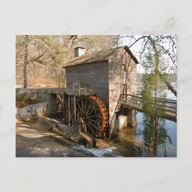 stone Mountain Georgia Mill Holiday Postcard (Front)