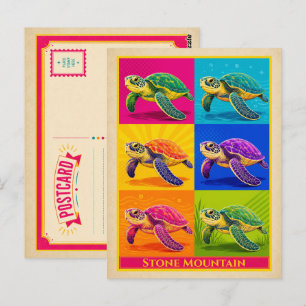 Stone Mountain Postcard Georgia Sea Turtle Vintage