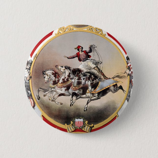 Stone & Murray's Circus, Circa 1870. 6 Cm Round Badge (Front)