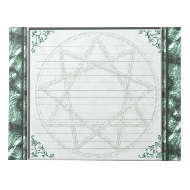 Stone Nonagram Notepad (Front)