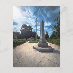 Stone Obelisk Monument Covington Town Square Postcard