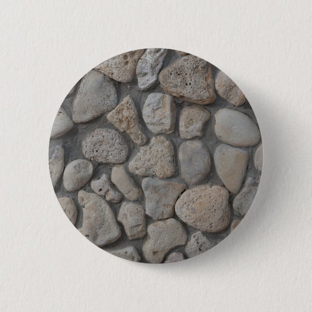 Stone pattern 6 cm round badge (Front)