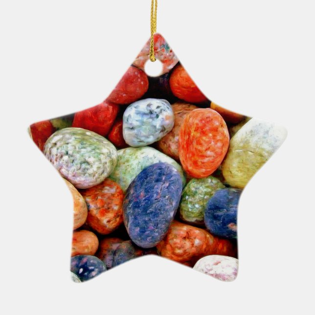 Stone & Pebble Ceramic Tree Decoration (Front)