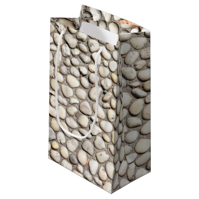 Stone Pebble Pathway Walkway Sidewalk Rocks Small Gift Bag (Front Angled)