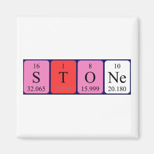 Stone periodic table name magnet