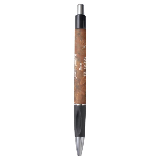 Stone Print Pens, Custom, for personal or business (Front Vertical)