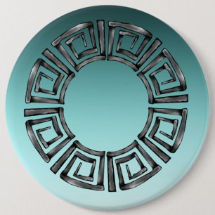 Stone Retro Greek Disc 6 Cm Round Badge