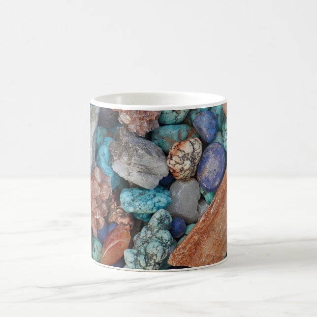 Stone rock natural texture colourful  coffee mug (Center)