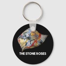 Stone Roses Hat Manchester Button Key Ring