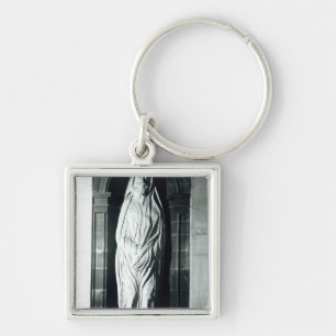Stone sculpture of John Donne in his shroud Key Ring