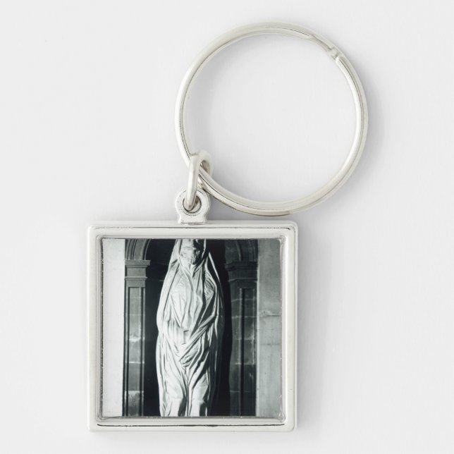 Stone sculpture of John Donne in his shroud Key Ring (Front)
