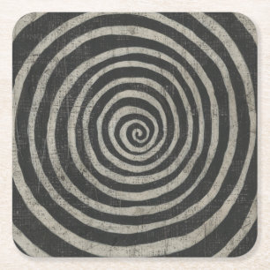 Stone - Spiral Square Paper Coaster