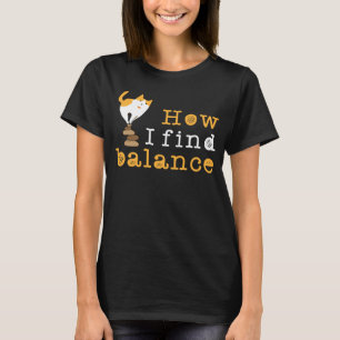 Stone Stacking Zen Kitten Rock Balancing Cat T-Shirt