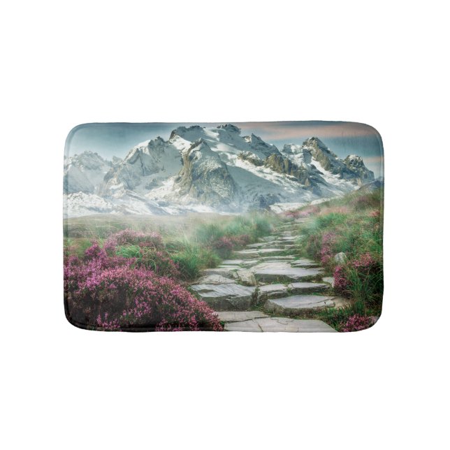 Stone Staircase to the Mountain Top Bath Mat (Front)