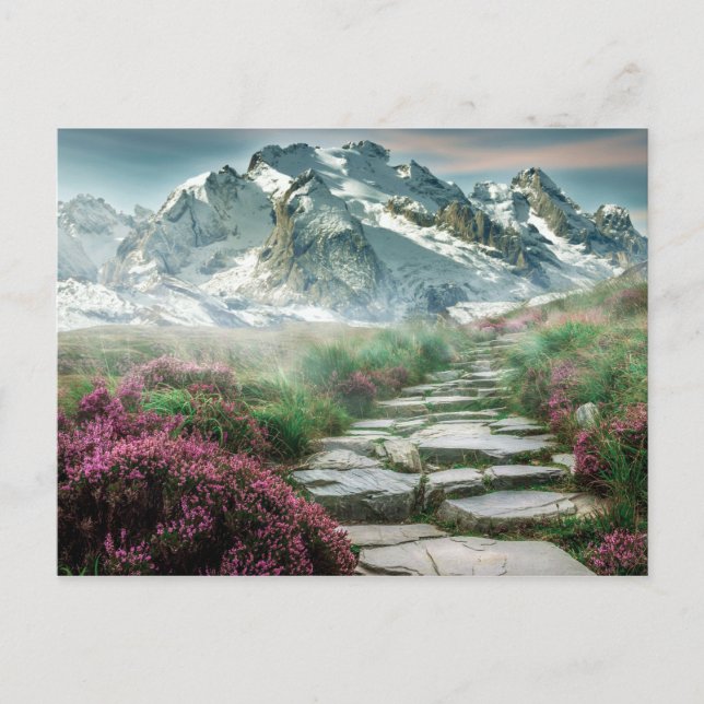 Stone Staircase to the Mountain Top Postcard (Front)