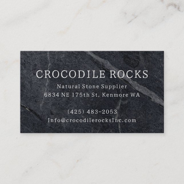 Stone Supplier + Fabricator  Business Card (Front)