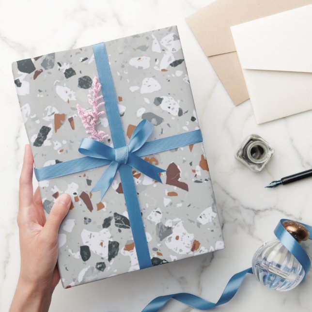 Stone Terrazzo Pattern  Wrapping Paper (Gifting)